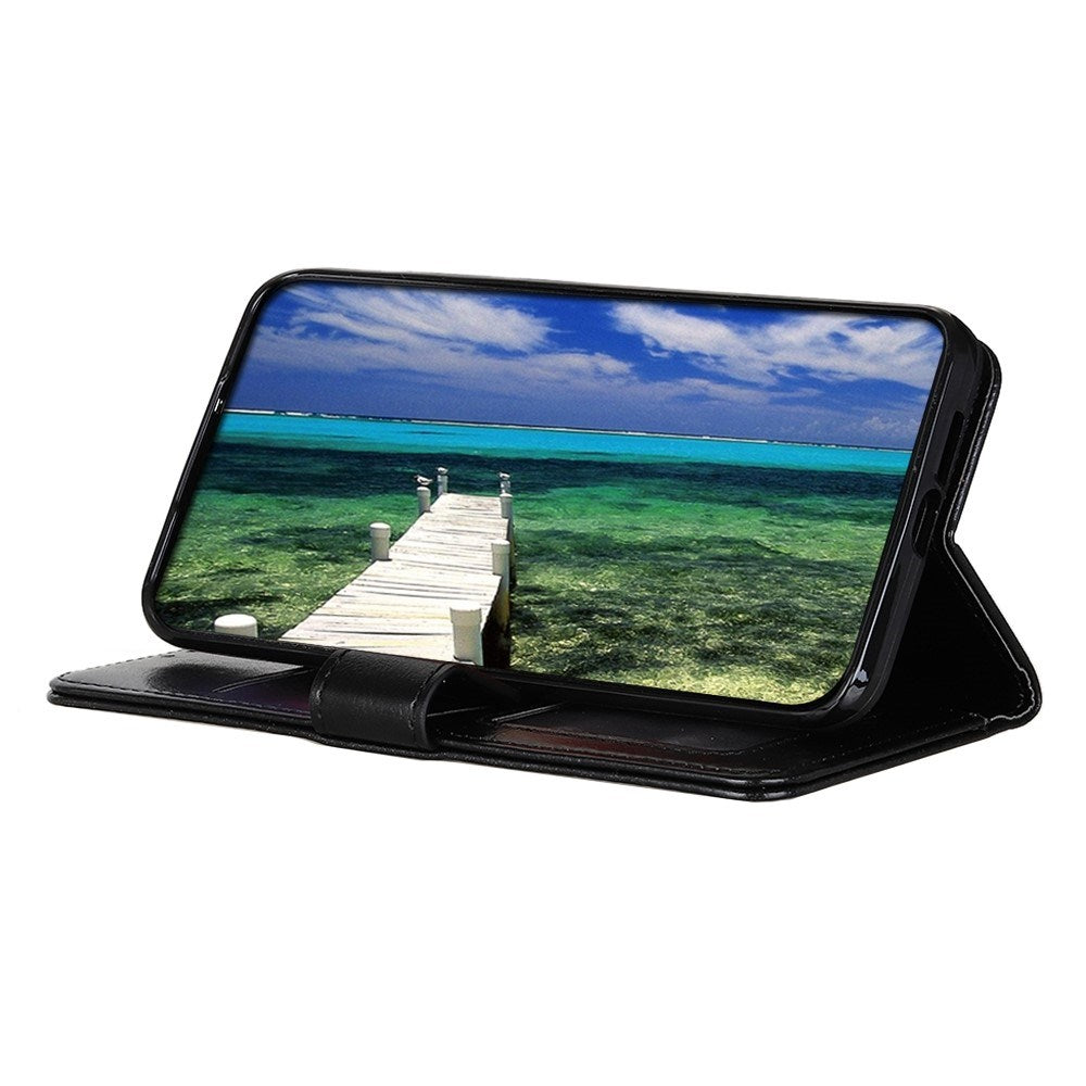 Motorola Moto G06 EIDERWOOD Konstläder Flip Fodral m. Kortficka - Svart