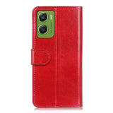 Motorola Moto G06 EIDERWOOD Konstläder Flip Fodral m. Kortficka - Röd