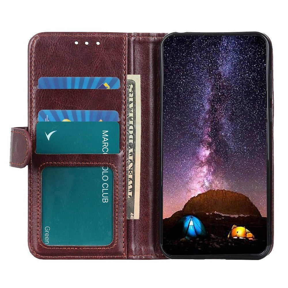 Motorola Moto G06 EIDERWOOD Konstläder Flip Fodral m. Kortficka - Brun