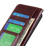 Motorola Moto G06 EIDERWOOD Konstläder Flip Fodral m. Kortficka - Brun