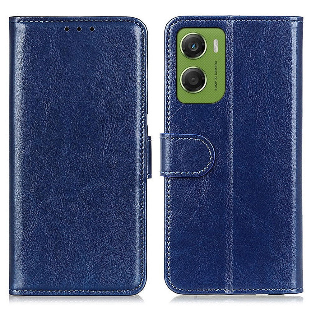 Motorola Moto G06 EIDERWOOD Konstläder Flip Fodral m. Kortficka - Blå