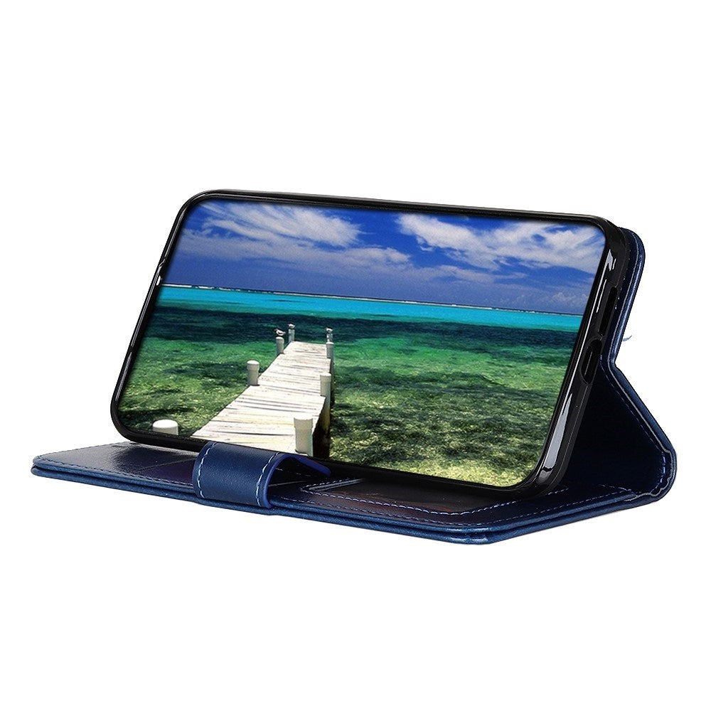 Motorola Moto G06 EIDERWOOD Konstläder Flip Fodral m. Kortficka - Blå