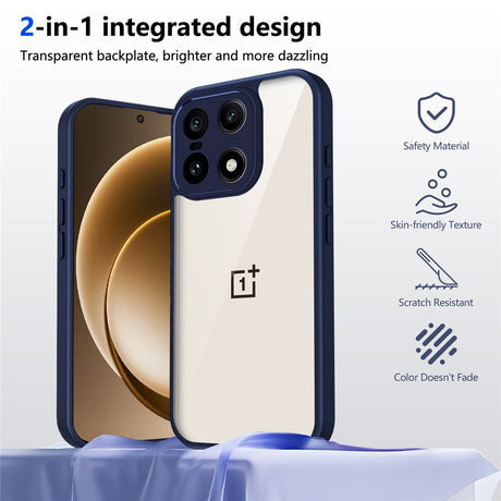 EIDERWOOD OnePlus 15 Flexibelt Plast Skal - Genomskinlig/Blå