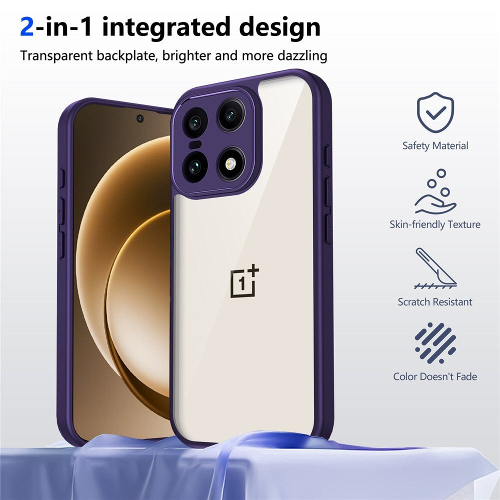 EIDERWOOD OnePlus 15 Flexibelt Plast Skal - Genomskinlig/Lila