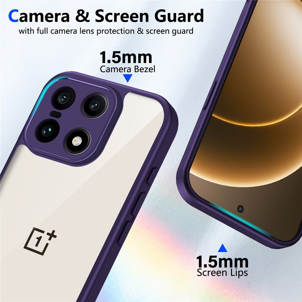 EIDERWOOD OnePlus 15 Flexibelt Plast Skal - Genomskinlig/Lila