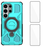 Samsung Galaxy S26 Ultra Hantverkare Skal med Kickstand - inkl. 2 x Skärmskydd - Turkos