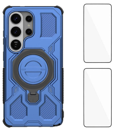 Samsung Galaxy S26 Ultra Hantverkare Skal med Kickstand - inkl. 2 x Skärmskydd - Blå