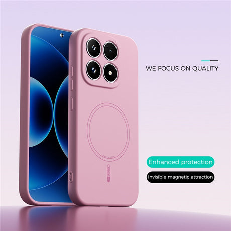 Xiaomi 17 Silikon Skal - MagSafe Kompatibel - Rosa