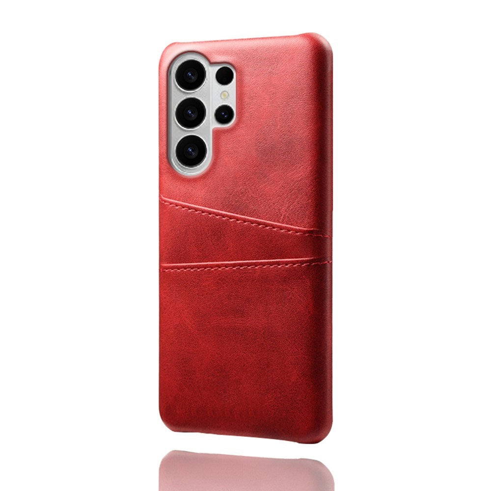 Samsung Galaxy S26 Ultra EIDERWOOD Konstläder Skal m. Korthållare - Röd