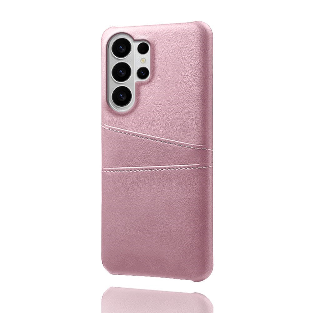 Samsung Galaxy S26 Ultra EIDERWOOD Konstläder Skal m. Korthållare - Rosa
