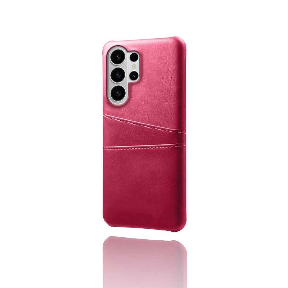 Samsung Galaxy S26 Ultra EIDERWOOD Konstläder Skal m. Korthållare - Pink