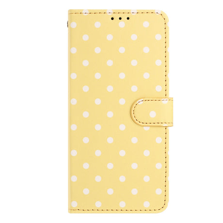 EIDERWOOD Xiaomi 17 Pro Max Konstläder Flip Skal m. Polka Design - Gul