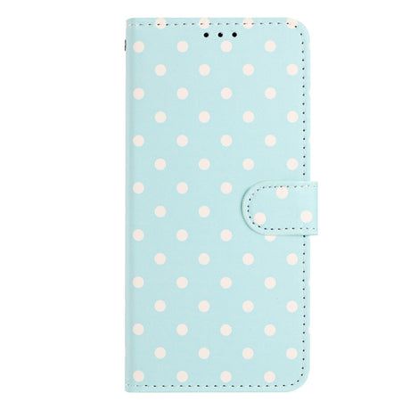 EIDERWOOD Xiaomi 17 Pro Max Konstläder Flip Skal m. Polka Design - Blå