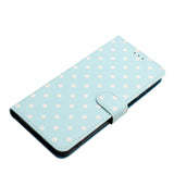 EIDERWOOD Xiaomi 17 Pro Max Konstläder Flip Skal m. Polka Design - Blå