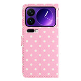 EIDERWOOD Xiaomi 17 Pro Max Konstläder Flip Skal m. Polka Design - Rosa