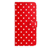 EIDERWOOD Xiaomi 17 Pro Max Konstläder Flip Skal m. Polka Design - Röd