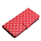 EIDERWOOD Xiaomi 17 Pro Max Konstläder Flip Skal m. Polka Design - Röd