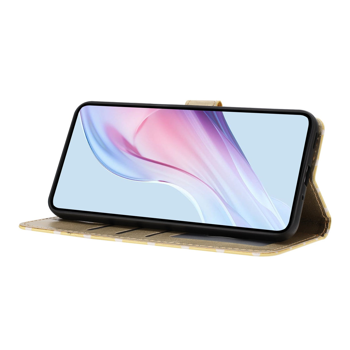 EIDERWOOD Xiaomi 17 Pro Konstläder Flip Skal m. Polka Design - Gul