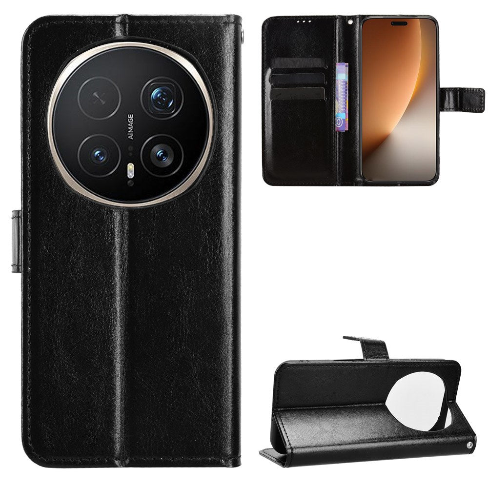 Honor Magic8 Pro EIDERWOOD Konstläder Fodral med Rem – Svart