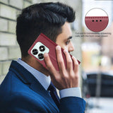 Honor X5c Plus BINFEN Konstläder Fodral med RFID Blockering - Rød