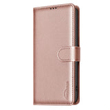 Honor X5c Plus Plus BINFEN Konstläder Fodral med RFID Blockering - Rose Gold
