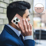 Honor X5c Plus Plus BINFEN Konstläder Fodral med RFID Blockering - Rose Gold