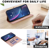 Honor X5c Plus Plus BINFEN Konstläder Fodral med RFID Blockering - Rose Gold