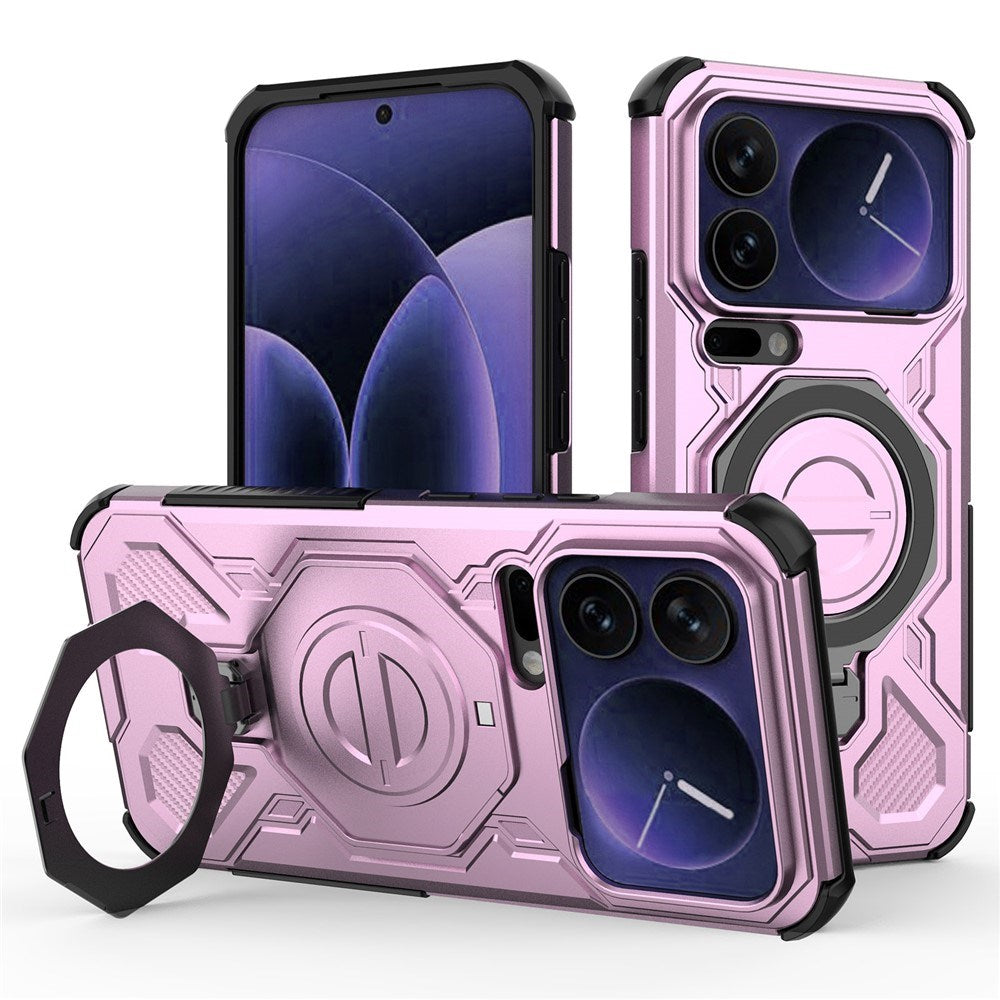 Xiaomi 17 Pro Max EIDERWOOD Tåligt Skal med Magnetiskt Kickstand - Rosa