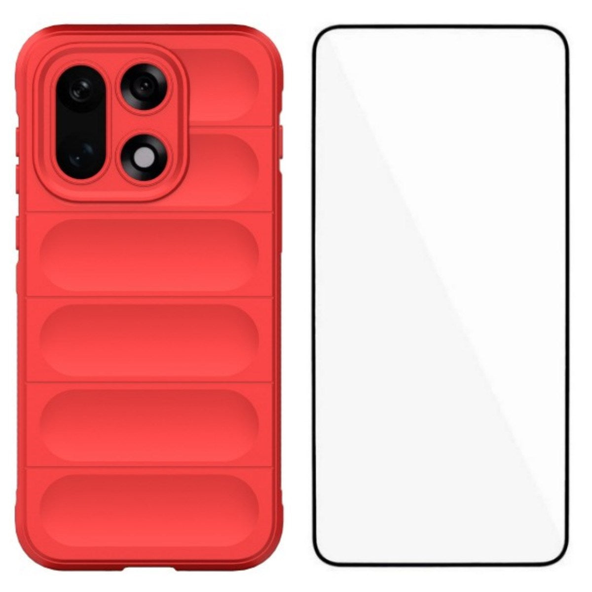 EIDERWOOD OnePlus 15 + Tåligt Skal och Skärmskydd Härdat Glas - Röd