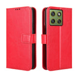 Motorola Edge 70 EIDERWOOD Konstläder Fodral med Rem & Korthållare - Rød