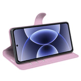 Xiaomi 17 EIDERWOOD Litchi Textur Konstläder Flip Fodral m. Kortficka - Rosa