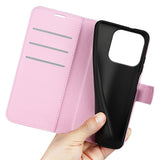 Xiaomi 17 EIDERWOOD Litchi Textur Konstläder Flip Fodral m. Kortficka - Rosa