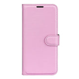 Xiaomi 17 EIDERWOOD Litchi Textur Konstläder Flip Fodral m. Kortficka - Rosa