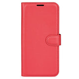 Xiaomi 17 EIDERWOOD Litchi Textur Konstläder Flip Fodral m. Kortficka - Röd