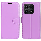 Xiaomi 17 EIDERWOOD Litchi Textur Konstläder Flip Fodral m. Kortficka - Lila