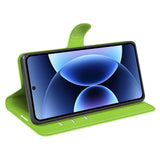 Xiaomi 17 Pro Max AMORUS Litchi Textur Konstläder Flip Fodral m. Kortficka - Grøn