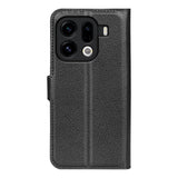 EIDERWOOD OPPO Find X9 Pro Konstläder Fodral m. Korthållare & Ställfunktion - Svart