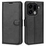 EIDERWOOD OPPO Find X9 Pro Konstläder Fodral m. Korthållare & Ställfunktion - Svart