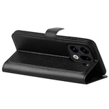 EIDERWOOD OPPO Find X9 Pro Konstläder Fodral m. Korthållare & Ställfunktion - Svart