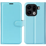 EIDERWOOD OPPO Find X9 Pro Konstläder Fodral m. Korthållare & Ställfunktion - Blå