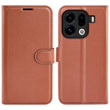 EIDERWOOD OPPO Find X9 Pro Konstläder Fodral m. Korthållare & Ställfunktion - Brun