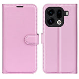 EIDERWOOD OPPO Find X9 Pro Konstläder Fodral m. Korthållare & Ställfunktion - Rosa
