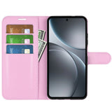 EIDERWOOD OPPO Find X9 Pro Konstläder Fodral m. Korthållare & Ställfunktion - Rosa
