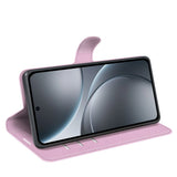 EIDERWOOD OPPO Find X9 Pro Konstläder Fodral m. Korthållare & Ställfunktion - Rosa