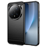 Honor Magic8 Pro EIDERWOOD Brushed Carbon Fiber Flexibelt Plast Skal - Svart