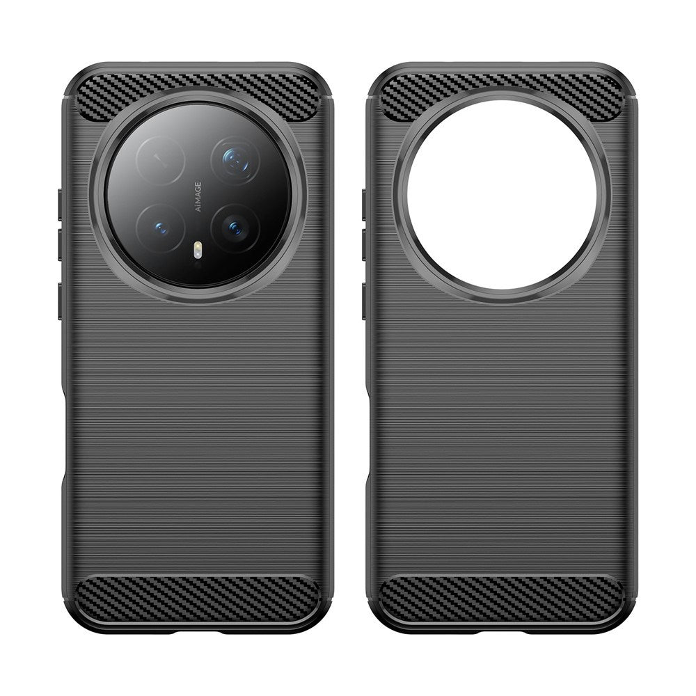 Honor Magic8 Pro EIDERWOOD Brushed Carbon Fiber Flexibelt Plast Skal - Svart