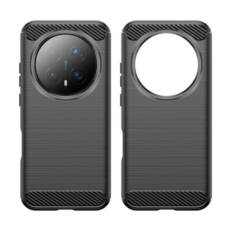 Honor Magic8 Pro EIDERWOOD Brushed Carbon Fiber Flexibelt Plast Skal - Svart