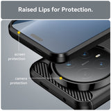 Honor Magic8 Pro EIDERWOOD Brushed Carbon Fiber Flexibelt Plast Skal - Svart