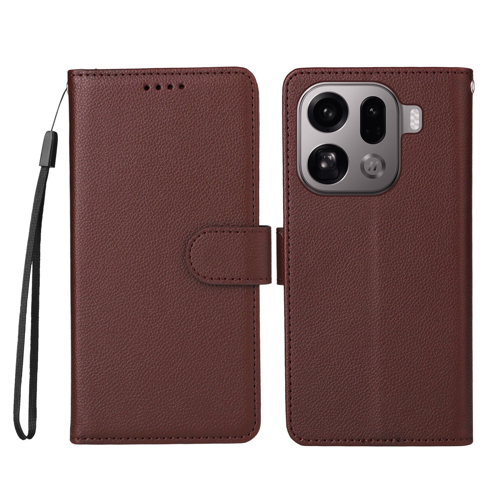 EIDERWOOD OPPO Find X9 Pro Konstläder Fodral m. Rem - Brun