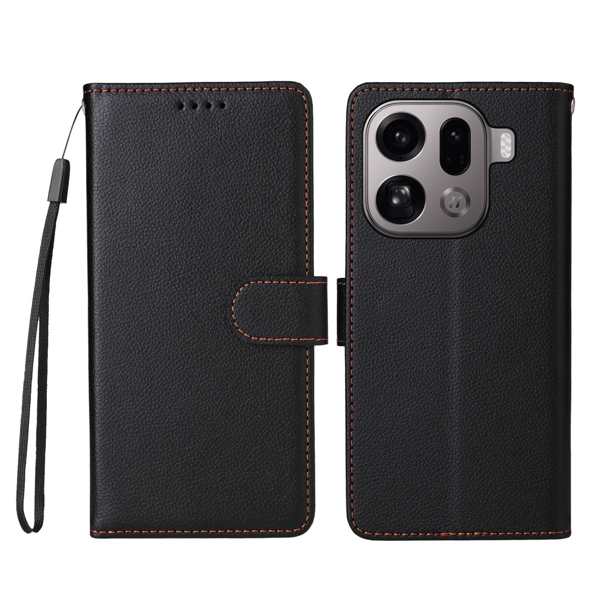 EIDERWOOD OPPO Find X9 Pro Konstläder Fodral m. Rem - Svart